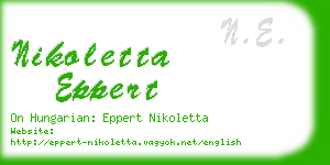 nikoletta eppert business card
